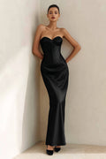 Sweetheart Corset Mermaid Black Tie Dress