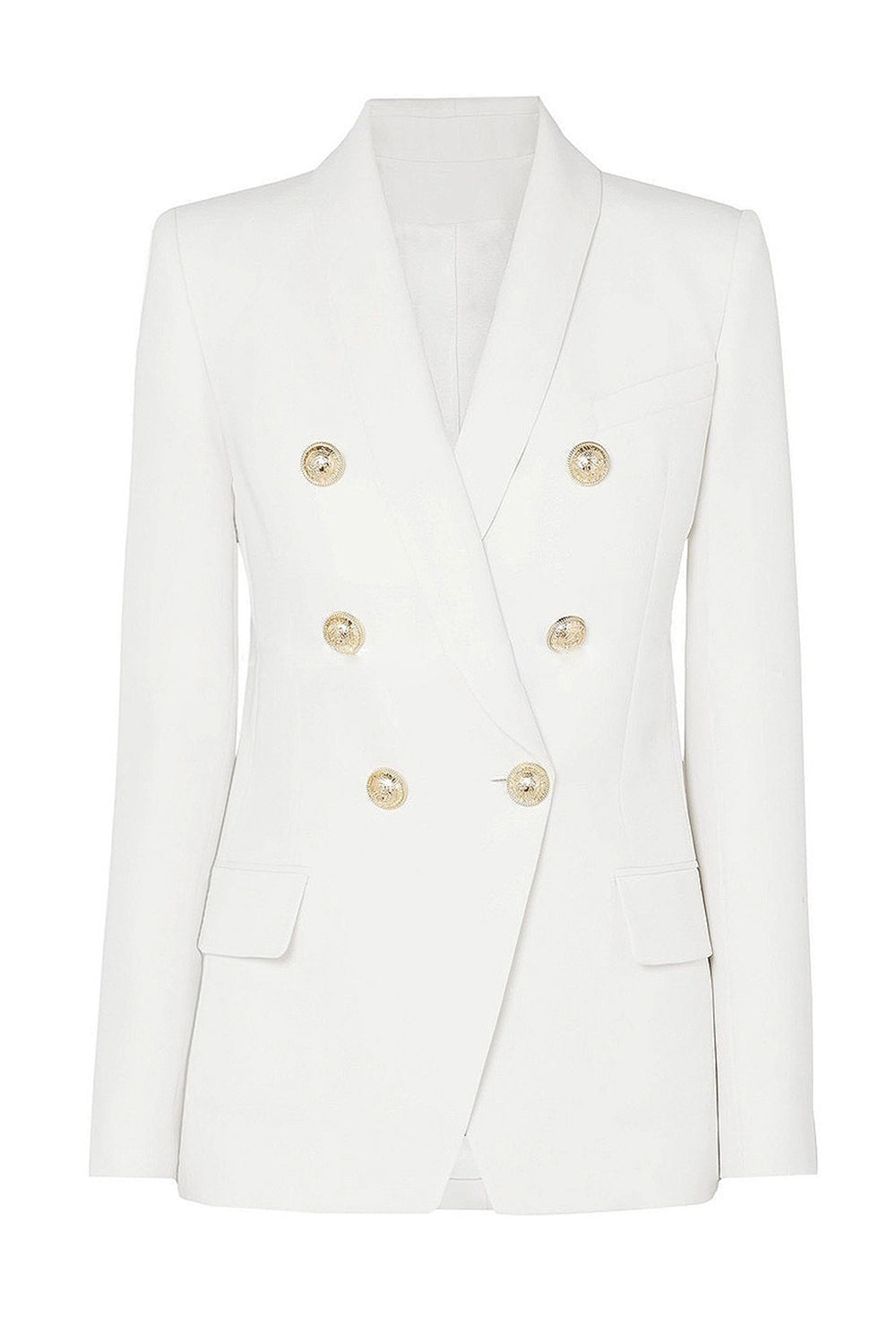 Red Double Breasted Shawl Lapel Prom Blazer
