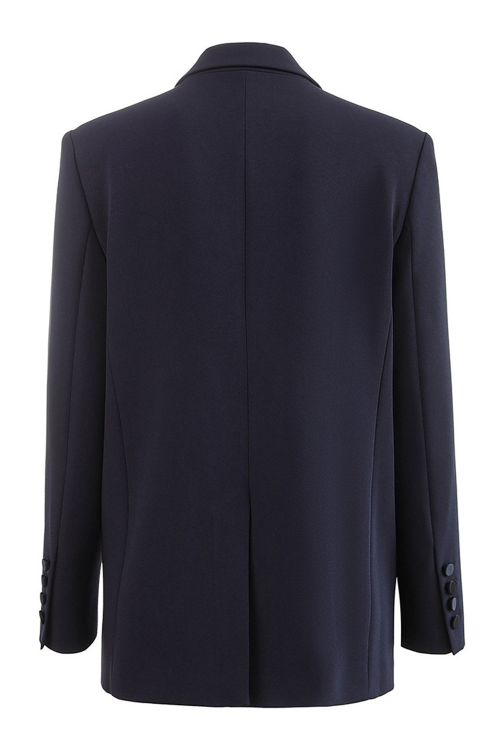 Black Peak Lapel One Button Women Business Blazer