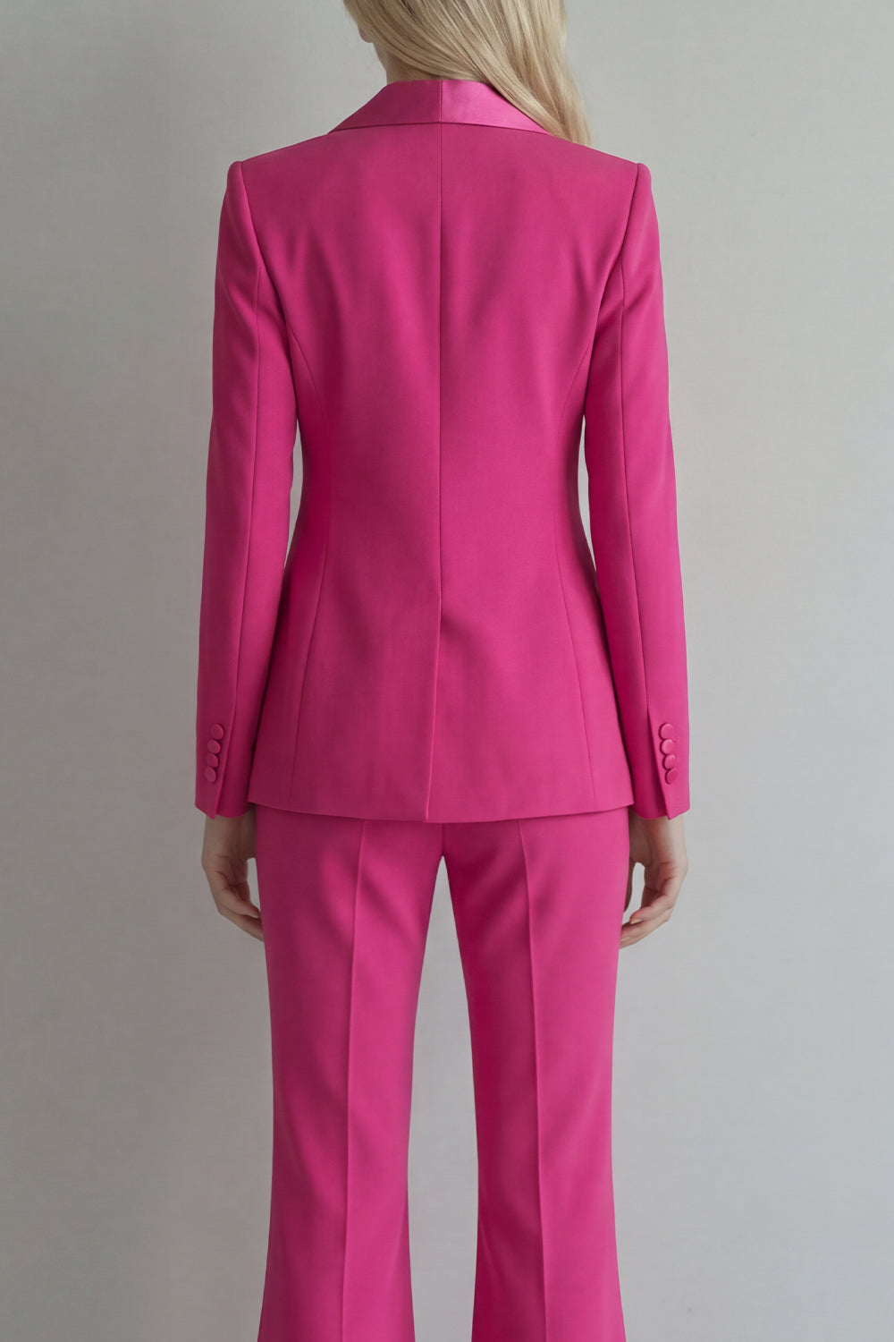 Blue 2 Piece Peaked Lapel Double Breasted Women Suits