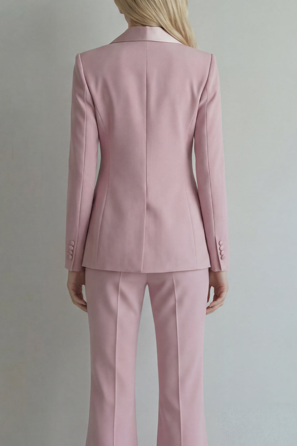 Blue 2 Piece Peaked Lapel Double Breasted Women Suits