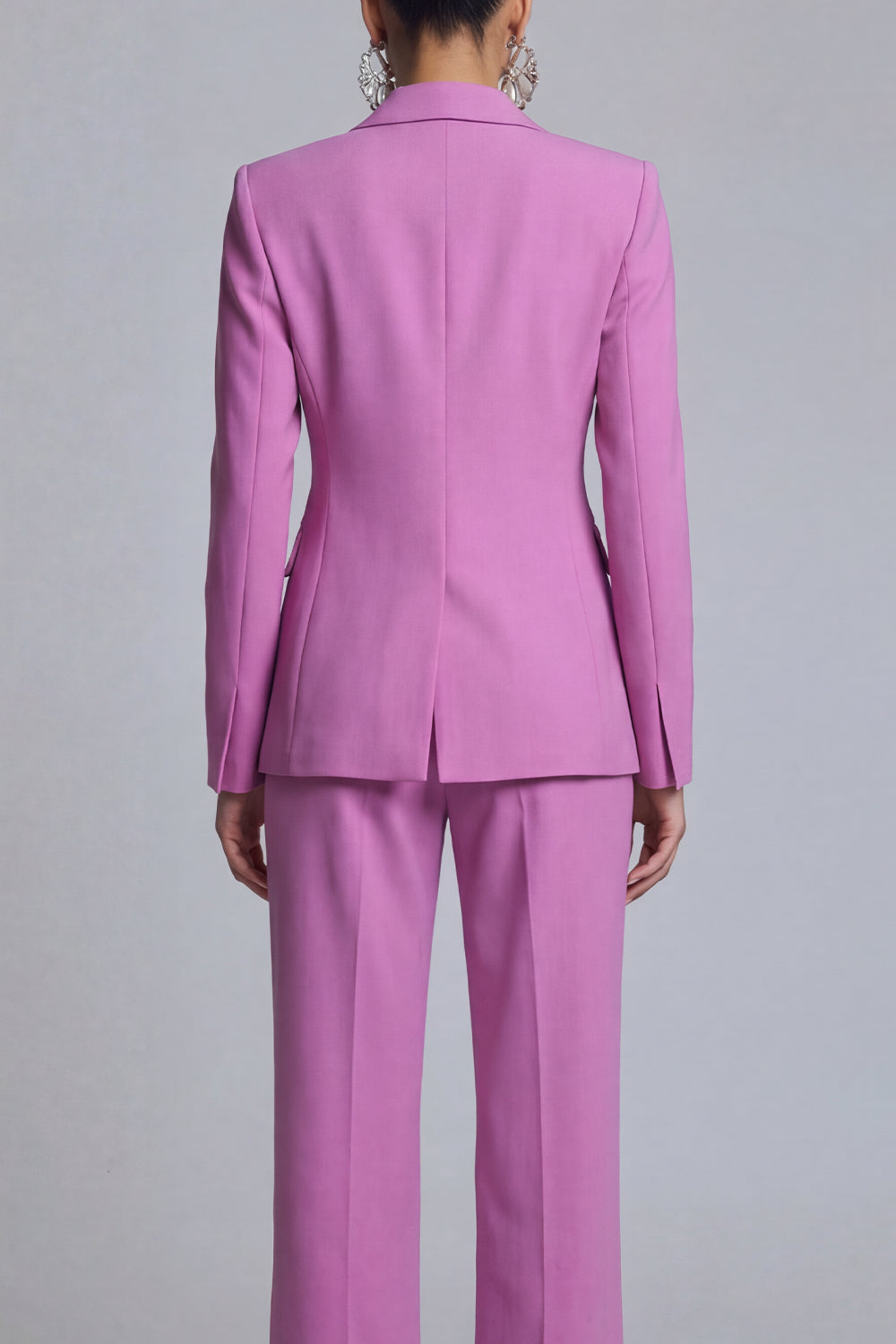 Peaked Lapel 2 Piece Purple Classic Single Buckle Women Suits