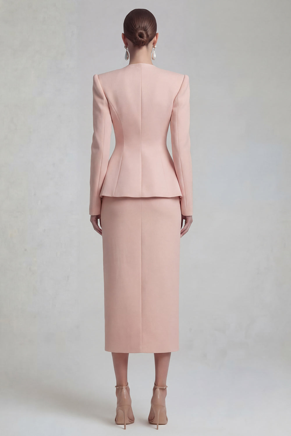 Green 2 Piece Single Buckle Bodycon Women Suits