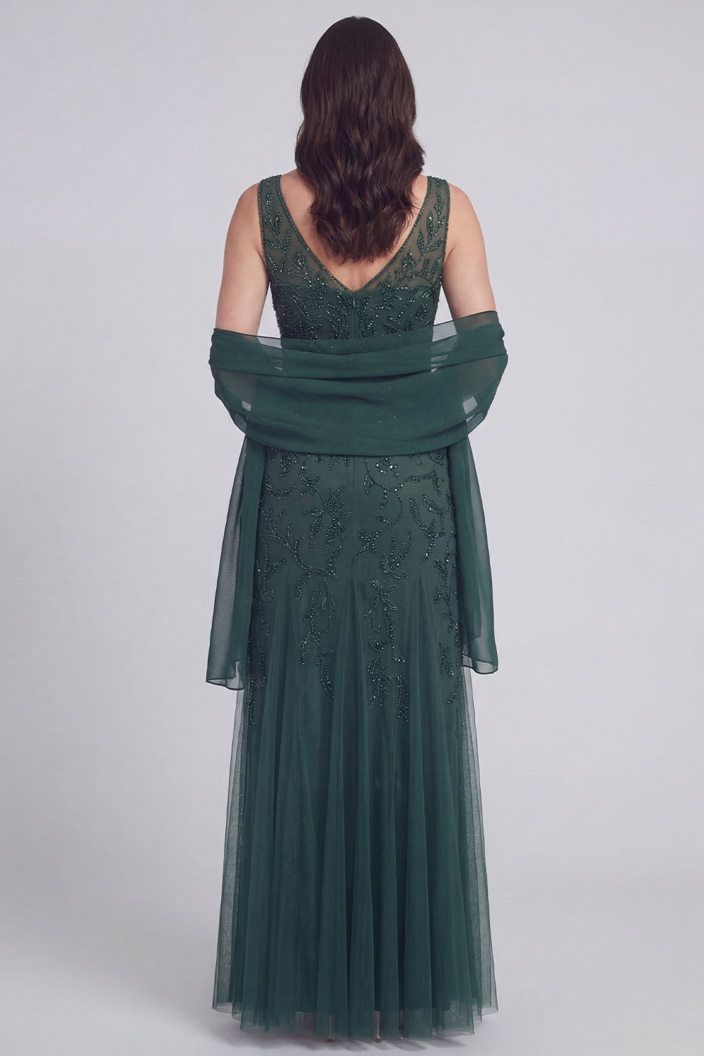 Grey Blue Appliqued A Line Sleeveless Mother of the Bride Dress