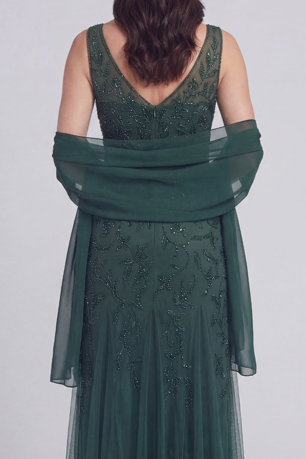Grey Blue Appliqued A Line Sleeveless Mother of the Bride Dress