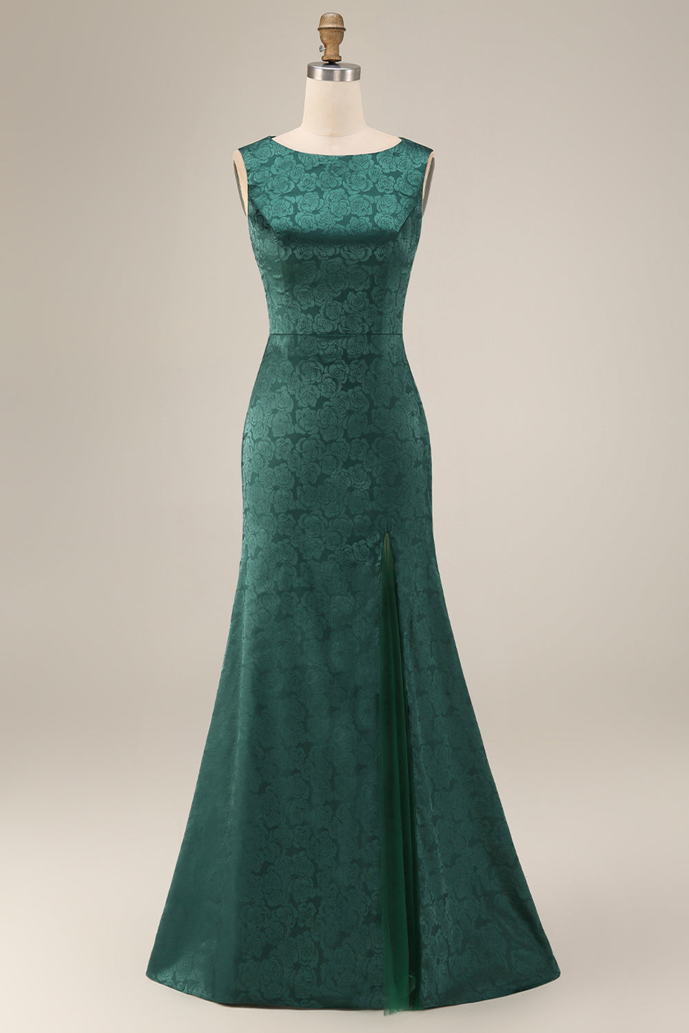 Jacquard Blush Mermaid Sleeveless Mother of the Bride Dress