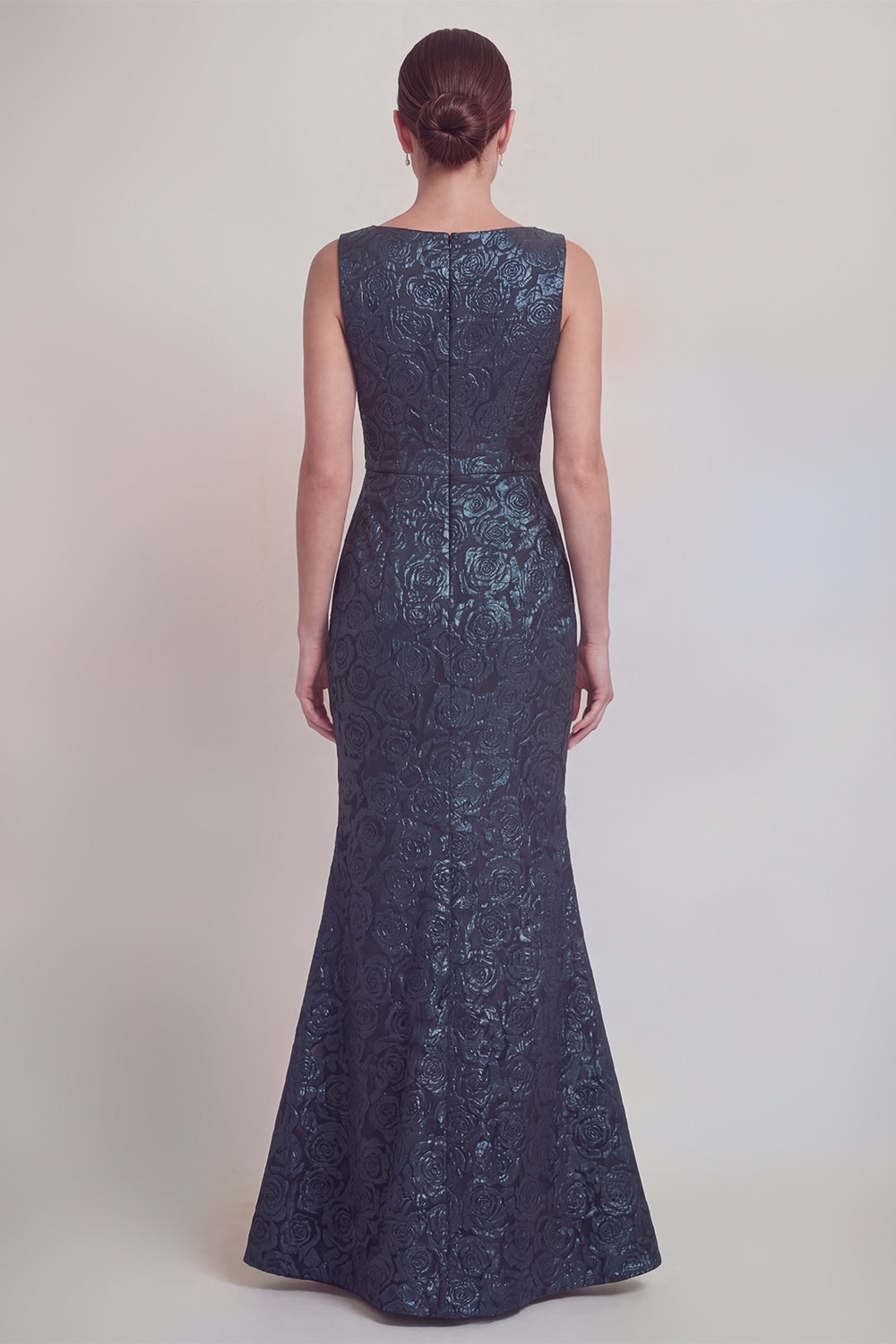 Jacquard Blush Mermaid Sleeveless Mother of the Bride Dress