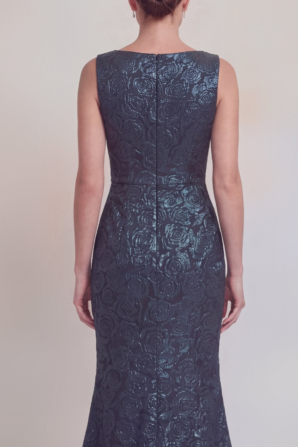 Jacquard Blush Mermaid Sleeveless Mother of the Bride Dress