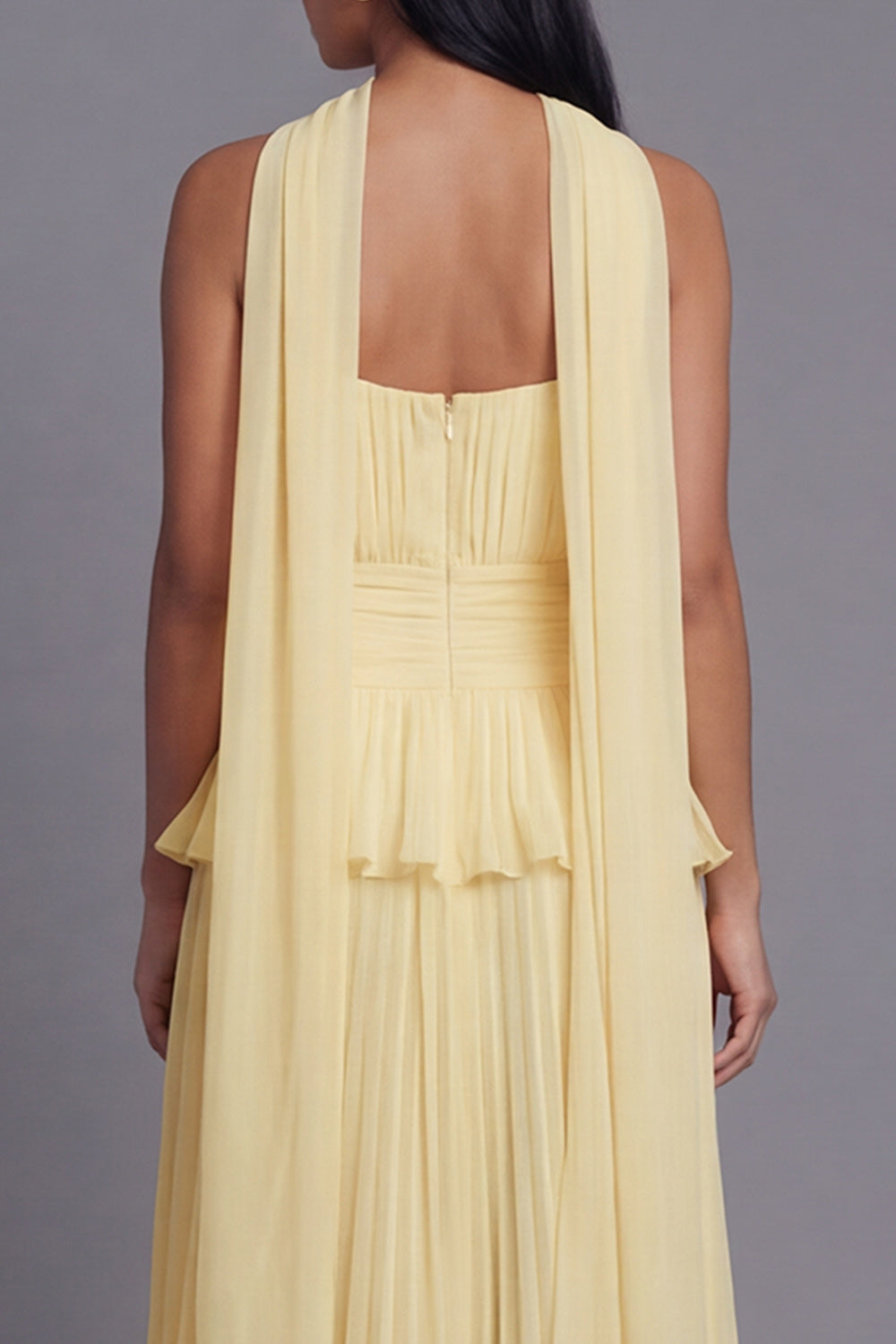 Strapless Ruffled A Line Pleated Dusty Sage Wedding Guest Dress