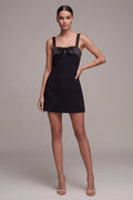 Black Bodycon Mini Dress with Keyhole