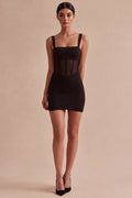 Black Bodycon Corset Mini Dress
