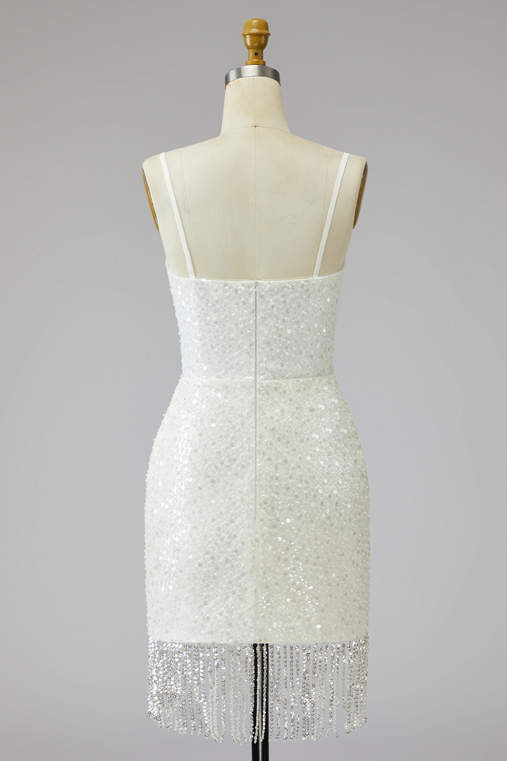 Sparkly Strapless Ivory Mini Boho Wedding Dress