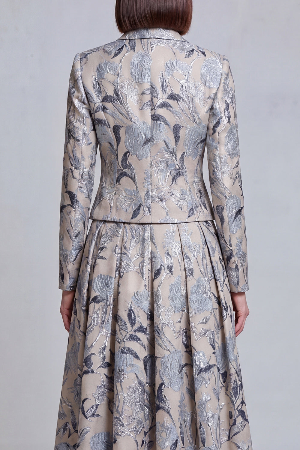 Ivory Yellow Flower Peak Lapel 2-Piece Women Suits