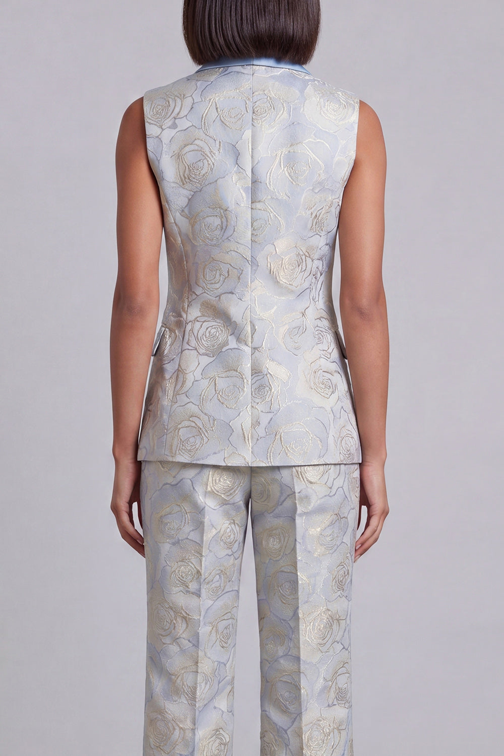 Blue Shawl Lapel 2-Piece Women Suits