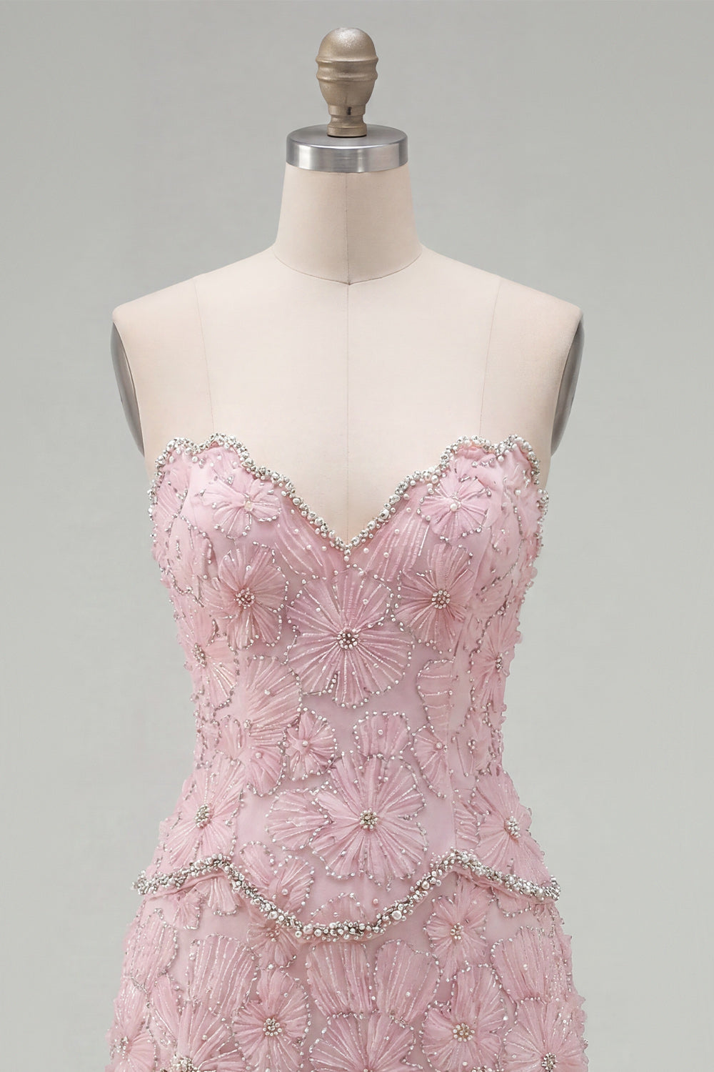 Pink Bodycon Sweetheart Homecoming Dress with Beading