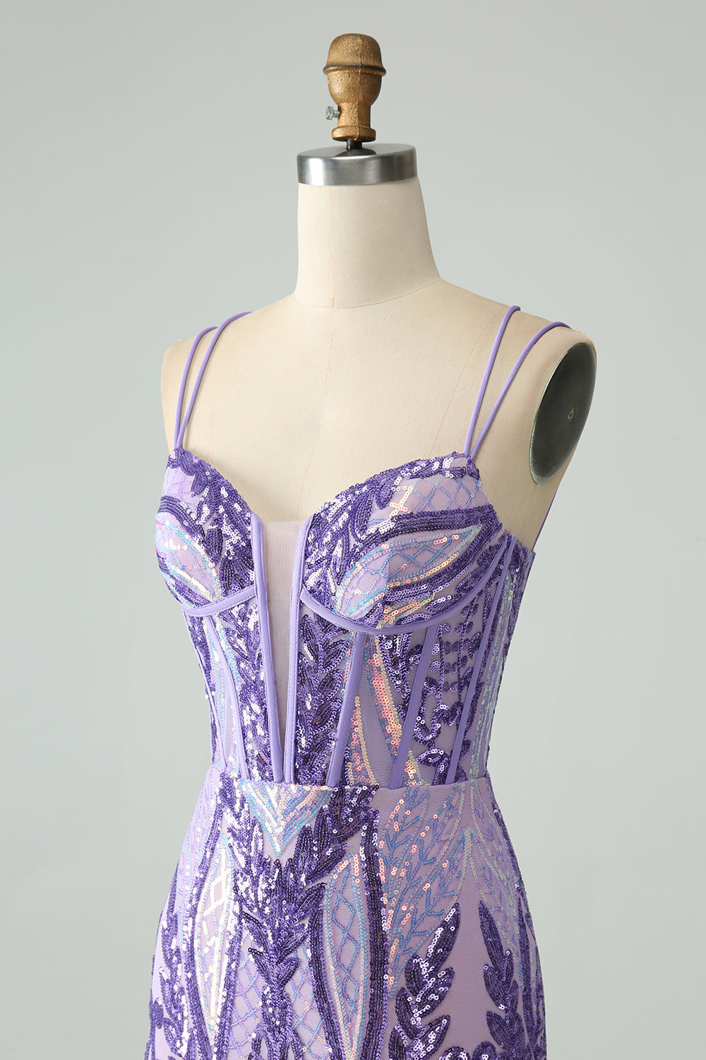 Sparkly Green Corset Tight Homecoming Dress with Lace-up Back