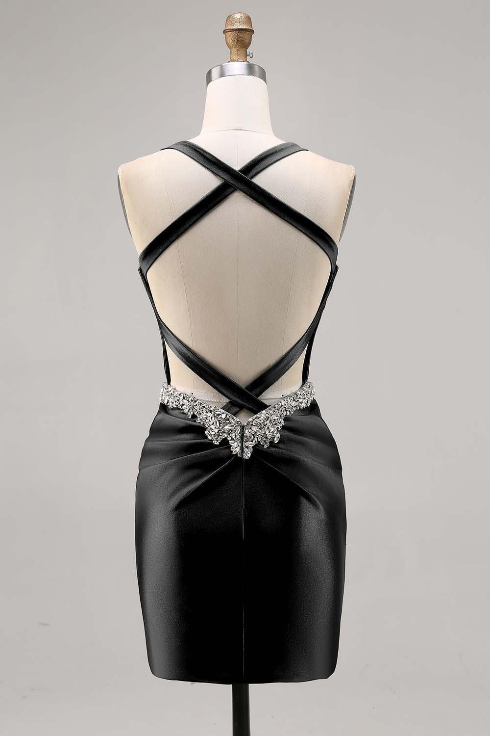 Beaded Corset Dark Green Homecoming Dress