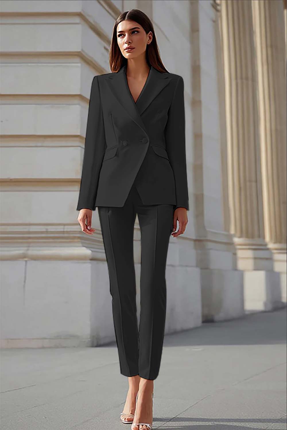 Slim Fit 2-Piece Ivory Business Suit