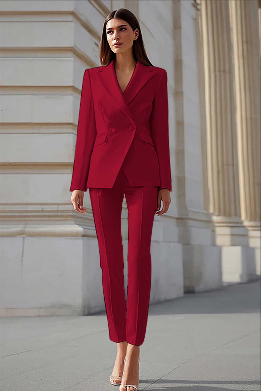 Slim Fit 2-Piece Ivory Business Suit