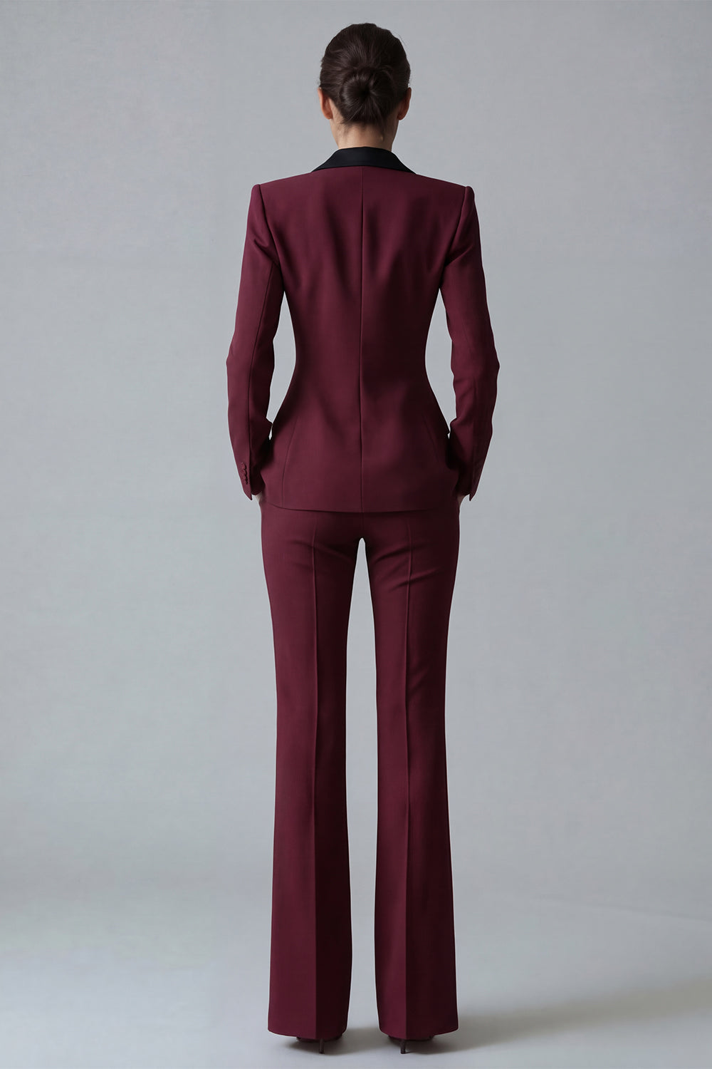 Dark Green Peaked Lapel 2 Piece Classic Women Suits