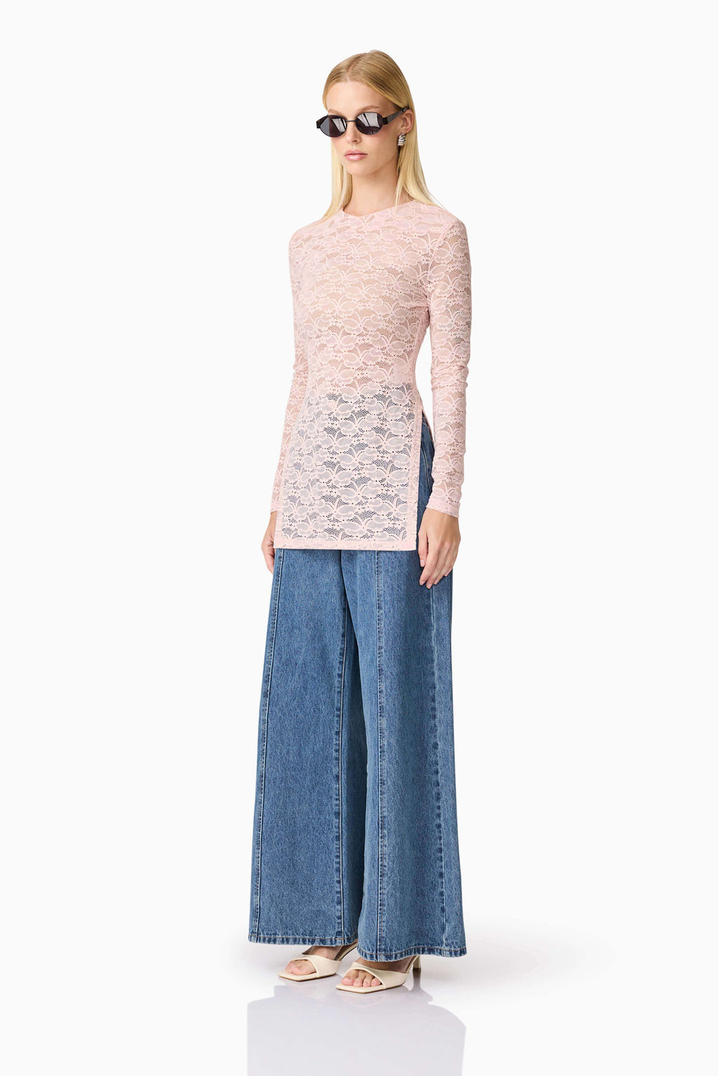 CURAAE Armelle Long Sleeve Top in Pink