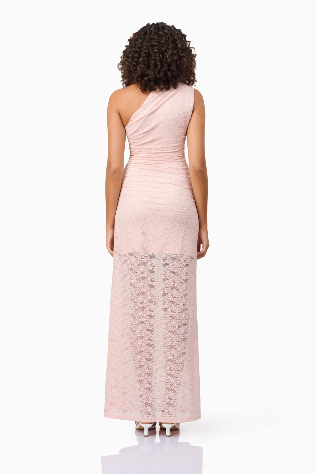 CURAAE Armelle Lace Maxi Dress in Pink