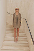 CURAAE Alexi Double Breasted Blazer in Green