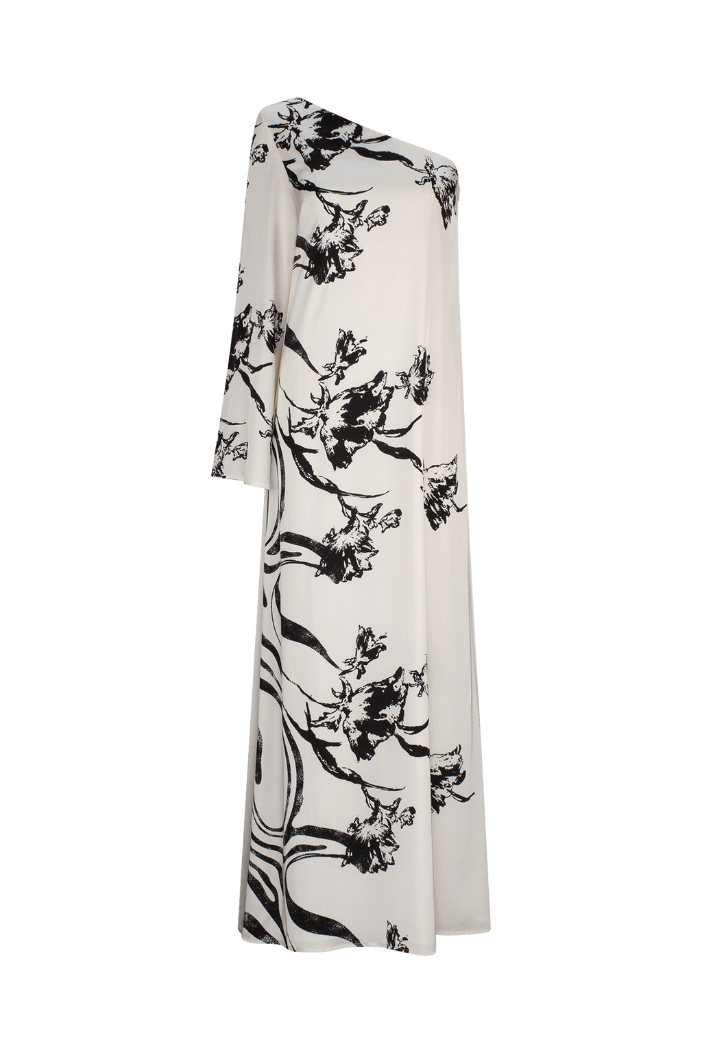 CURAAE Matilda One Shoulder Satin Maxi Dress