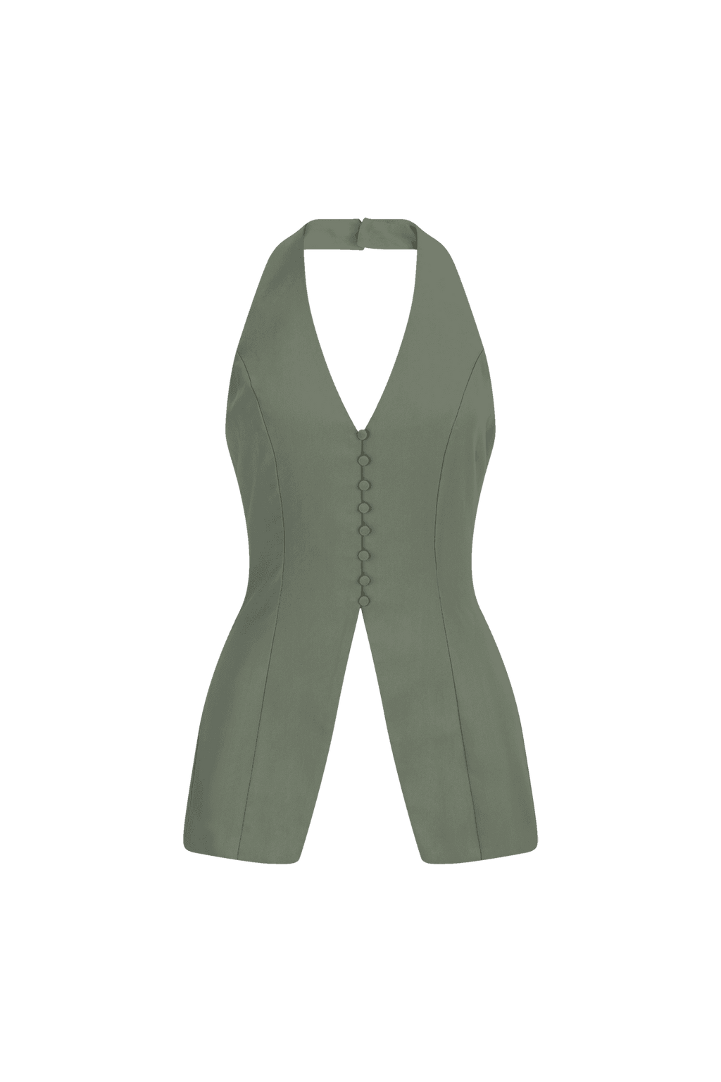 CURAAE Catalina Halterneck Vest in Green