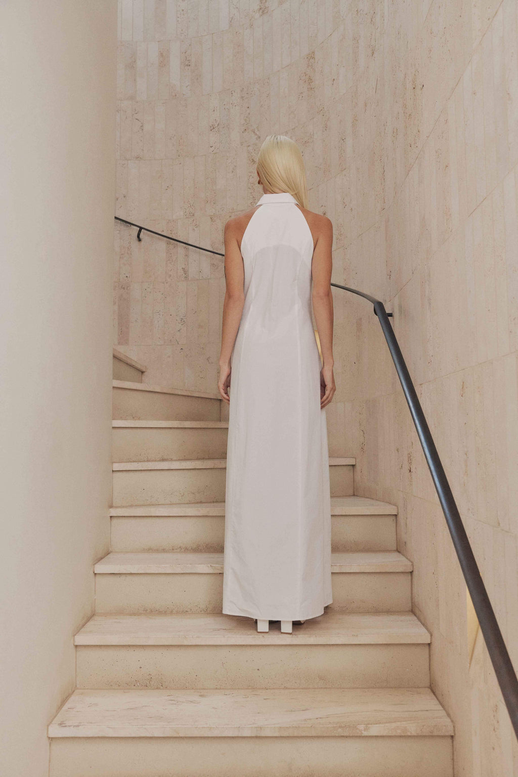 CURAAE Chelsea Sleeveless Maxi Dress in White
