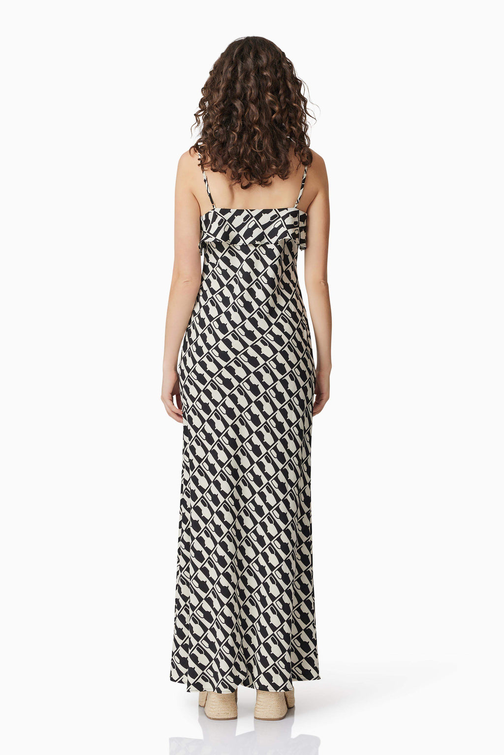 CURAAE Gianna Maxi Dress In Black & White