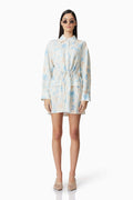 CURAAE Esther Floral Mini Shirt Dress