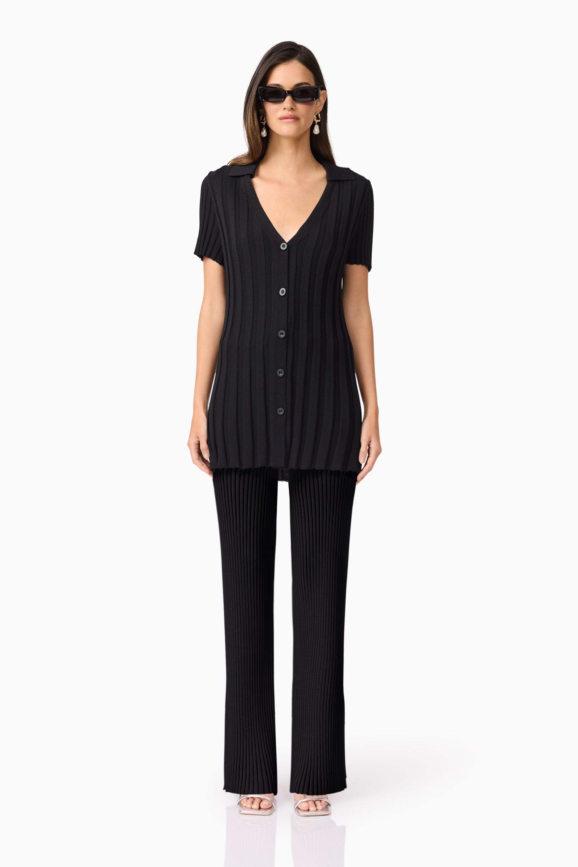 CURAAE Annabelle Knit Shirt In Black