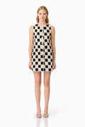 CURAAE Soho Crochet Mini Dress in Black & White