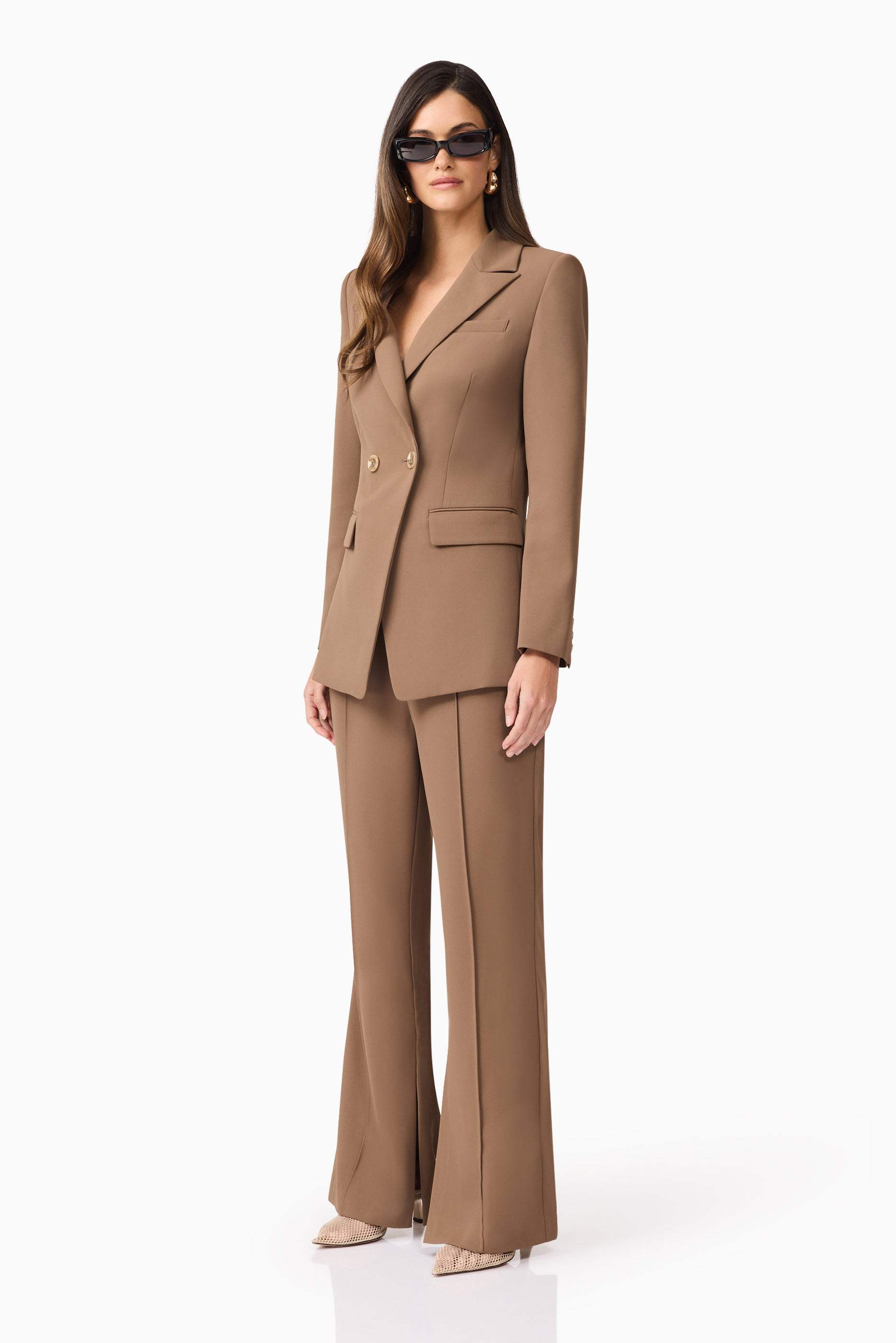 CURAAE Sandy Suit Trouser In Brown
