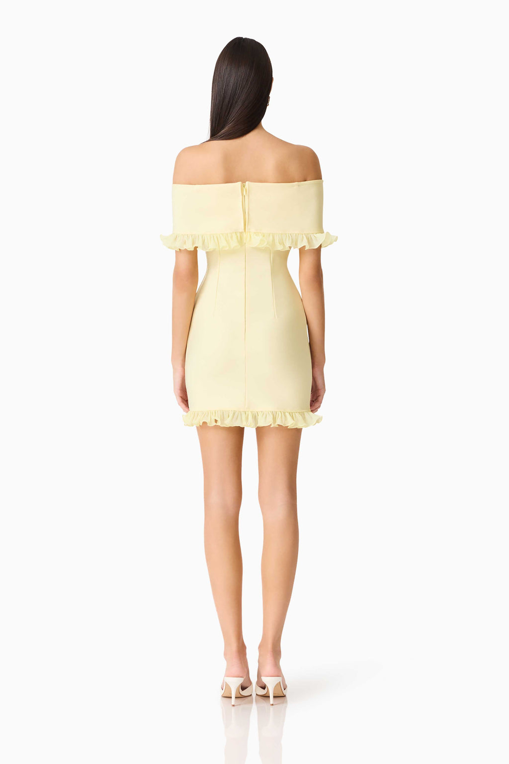 CURAAE Catiana Mini Dress in Yellow