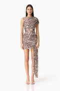 CURAAE Arabelle Mini Dress in Zebra Print
