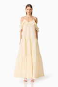 CURAAE Maribelle Maxi Dress in Lemon Yellow