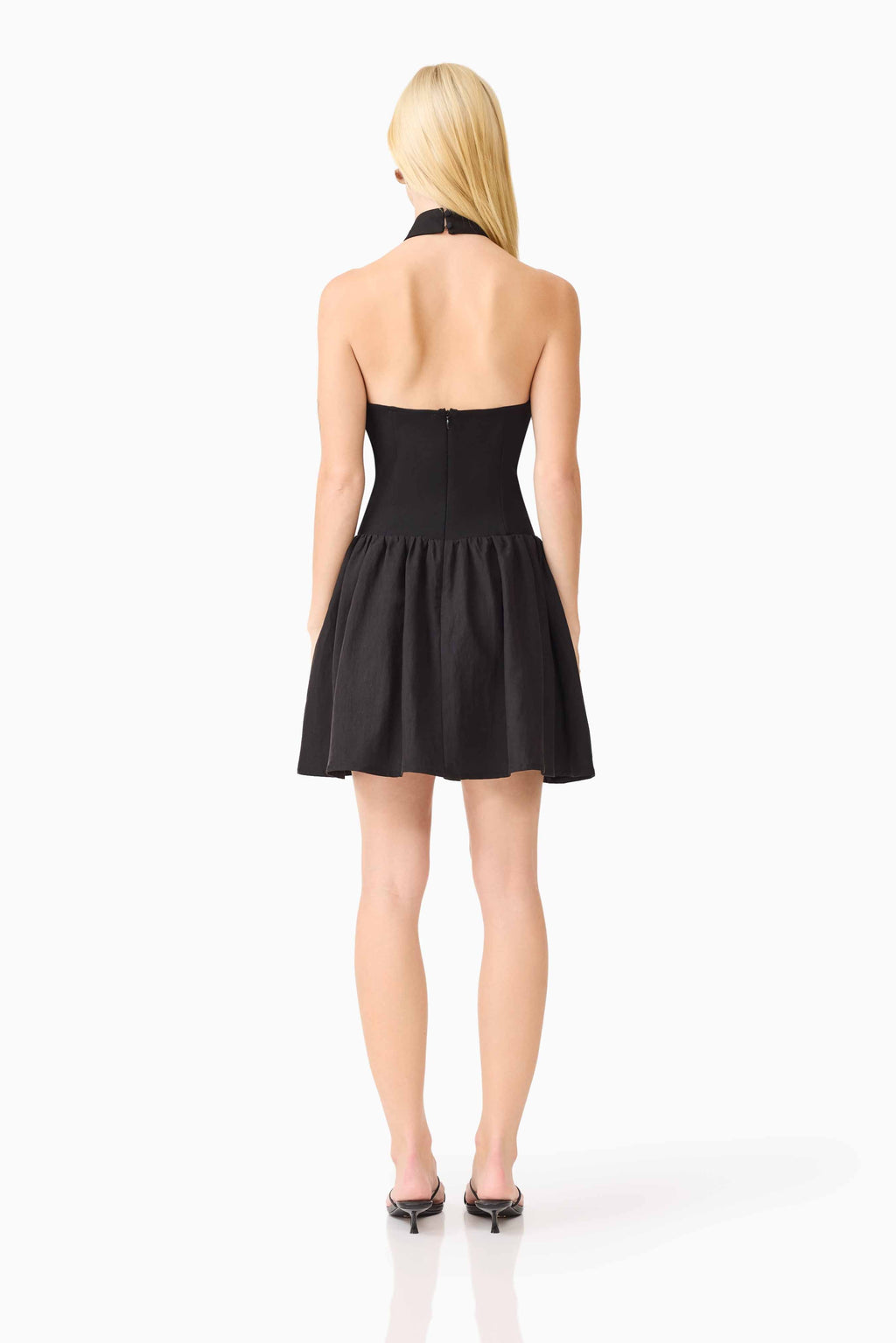 CURAAE Amaris Halter Mini Dress in Black