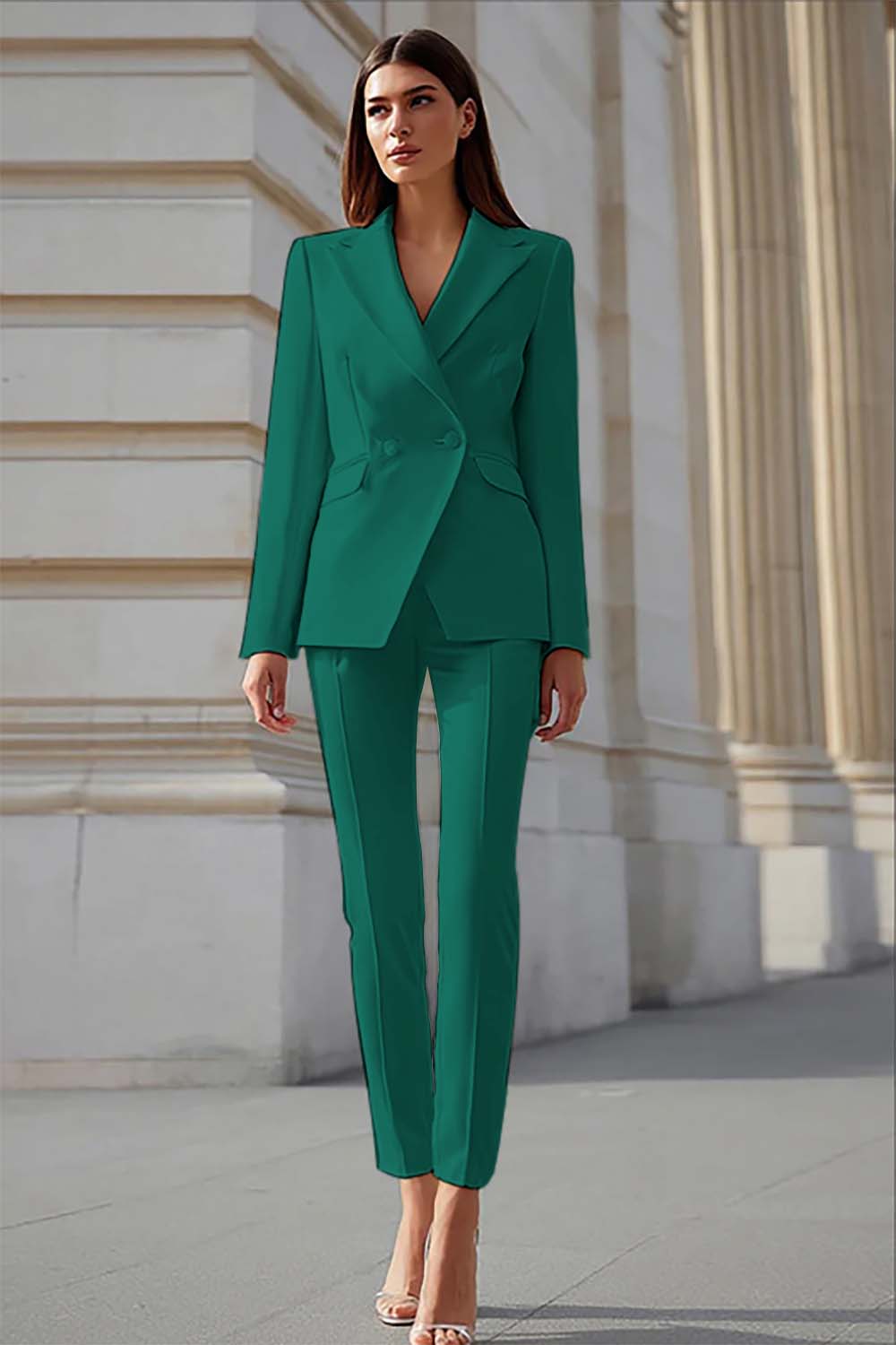 Slim Fit 2-Piece Ivory Business Suit