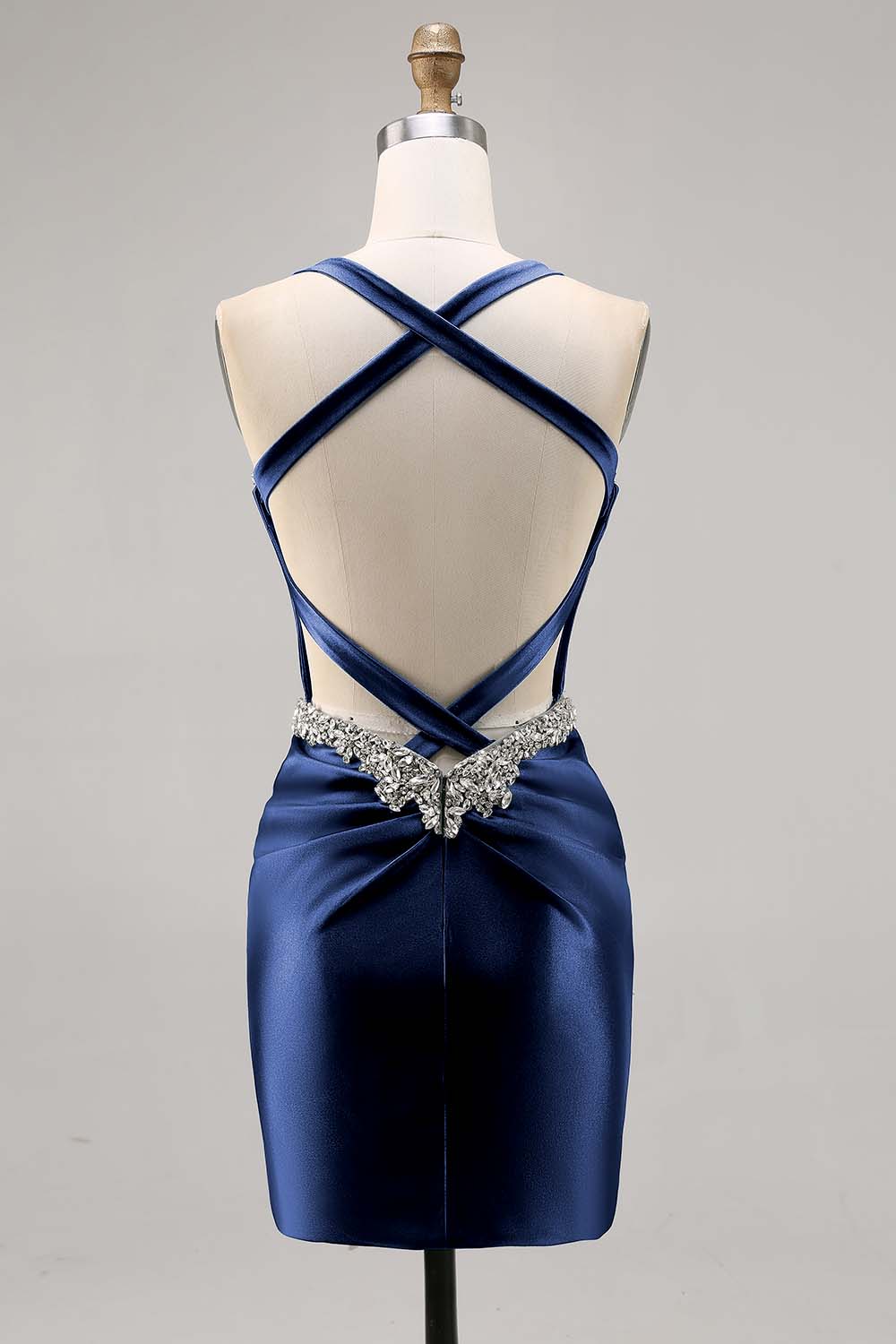 Beaded Corset Dark Green Homecoming Dress