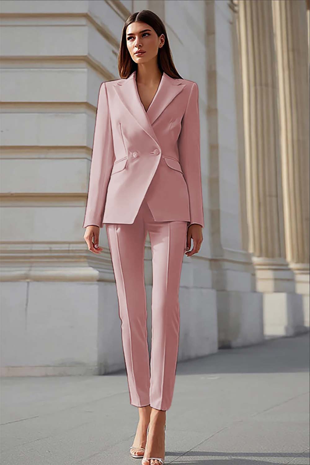 Slim Fit 2-Piece Ivory Business Suit