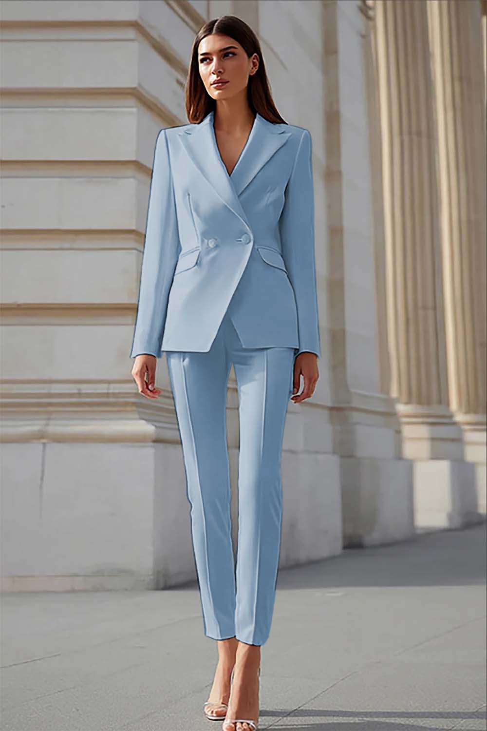 Slim Fit 2-Piece Ivory Business Suit