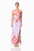 Elina Asymmetrical Gown in Purple