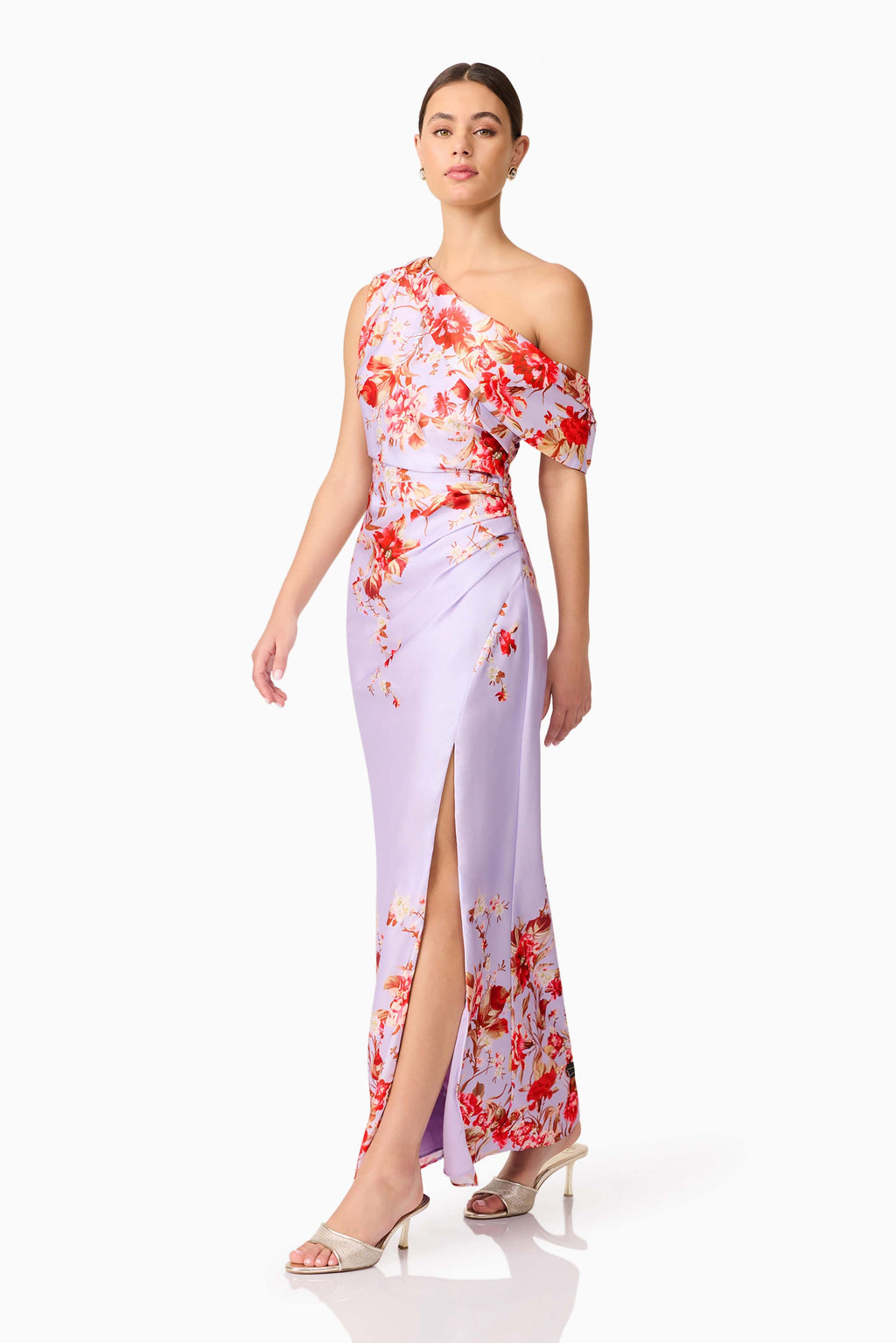Elina Asymmetrical Gown in Purple