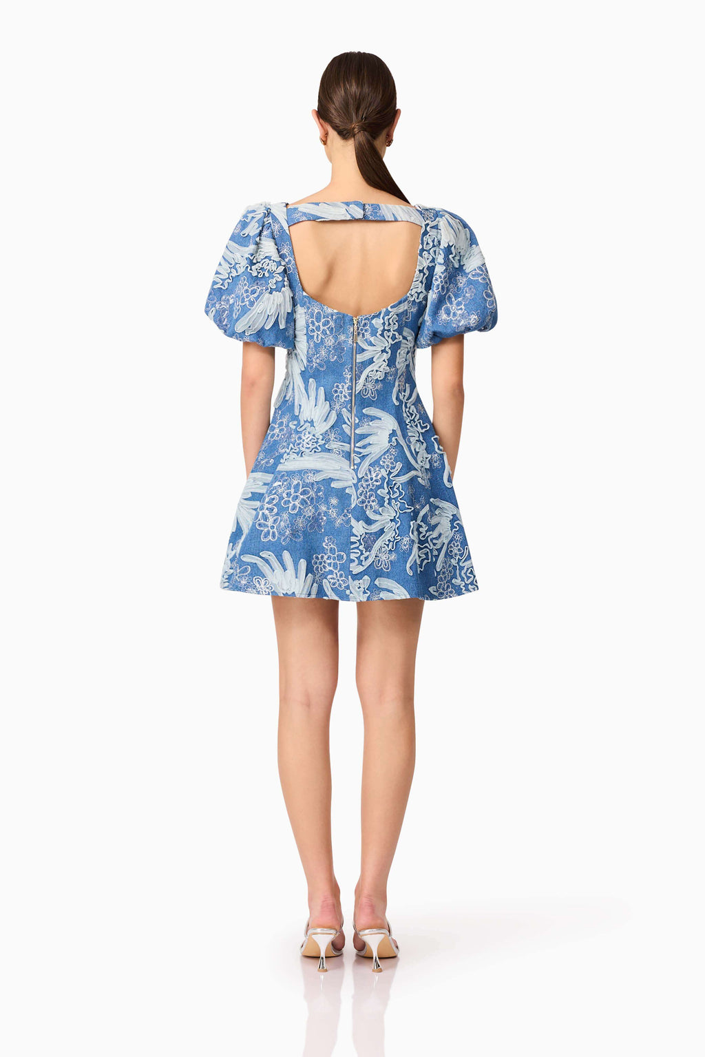 Anneliese A-Line Mini Dress in Blue