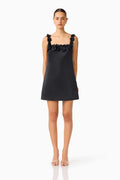 Lucetta Shift Mini Dress in Black