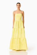Luella Strapless Gown in Yellow