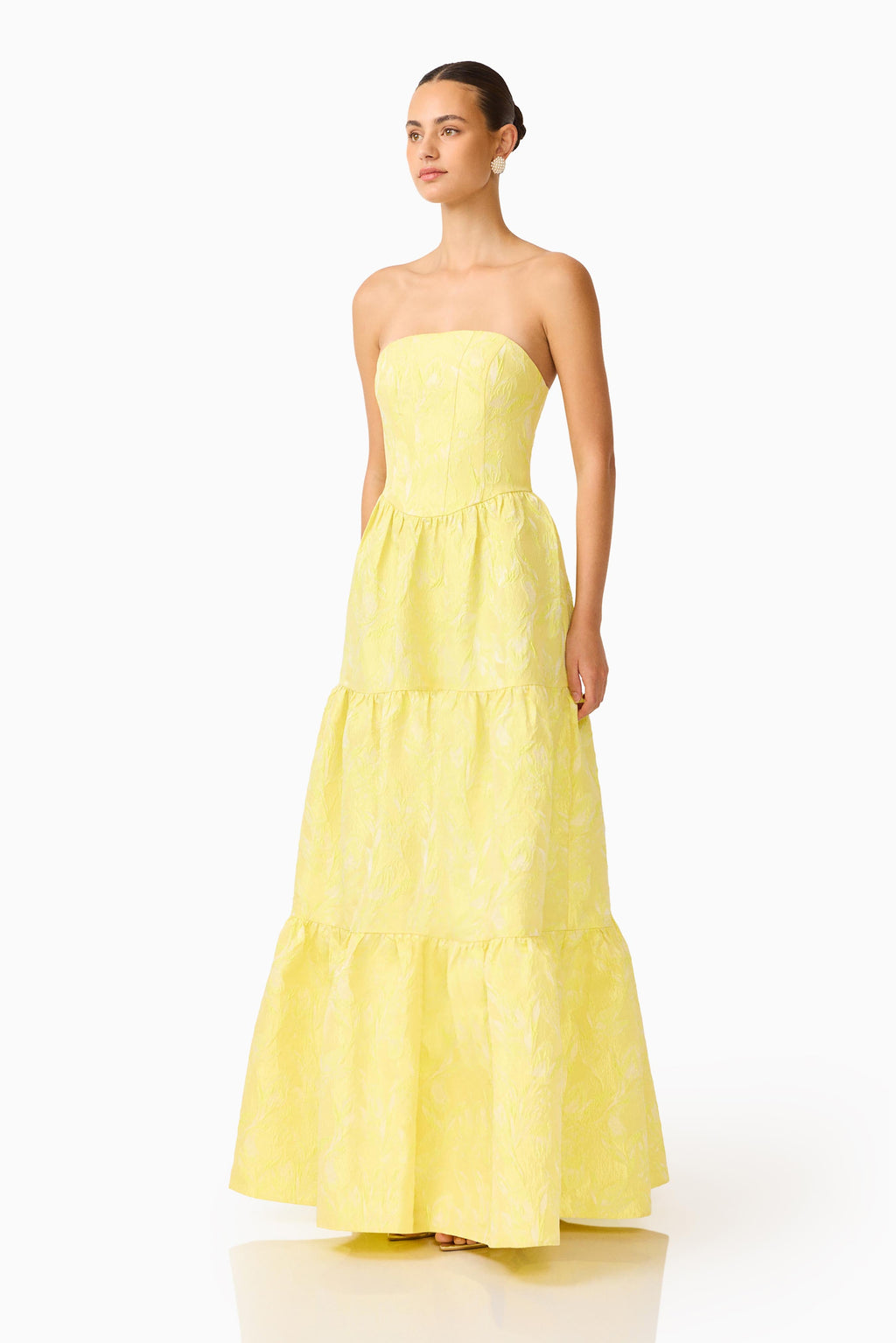 Luella Strapless Gown in Yellow