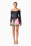 Azelie Off The Shoulder Mini Dress in Black